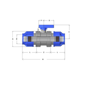 محبس كبس يد أزرق 25*25