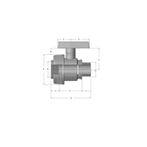 single union ball valve with male threaded ends