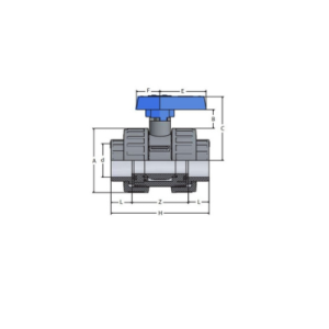 double union ball valve with adjustable seat & bs female plain ends