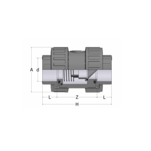 check valve with bs female socket for solvent welding